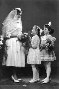 Anna Fabiánová, svatební snímek, duben 1962