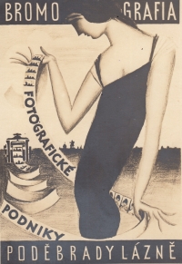 Bromografia - reklamní plakát na firmu Karla Podlipného
