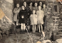 Grandmother Albína Marešová with one of the women who saved her life with her testimony, 1945-1946
