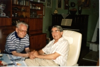 1992, Pavol Strauss s Karolom Strmeňom (vľavo)