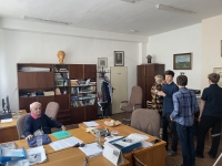 Filming with the witness for the Stories of Our Neighbours project, November 2024