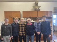 Lubor Chvalovský with the team of pupils from the Na Planině Primary School, Prague 4