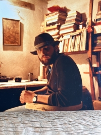 Ivo v ateliéru v Žabčicích, foto Zdeněk Sedláček, 1985