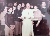 Vladimír Koronthály s manželkou Markétou na audienci u Jana Pavla II.