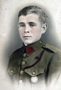 Strýc Adély Lasákové Josef Flaška v uniformě československé armády, 30. léta