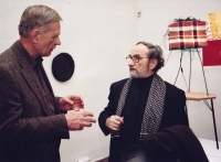 Left Milan Weber with Karel Haruda, Ostrava Gallery Sokolská 26, January 2007