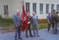 Veterans' reunion at U Sloupů in Vimperk, Jiří Valášek is at left