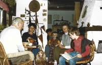 Hana Hoffmeisterová s rodinou v roce 1998