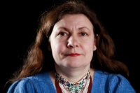 Ольга Деркачова під час інтерв'ю, 2024 р.