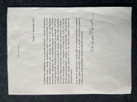 osobný list od prezidenta Václava Havla