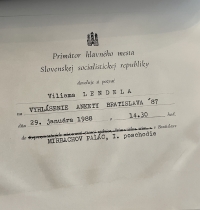 Vyhlásenie ankety Bratislava 1987