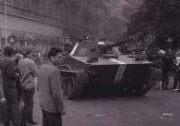 U pošty, Karlovy Vary, invaze vojsk Varšavské smlouvy, 21. srpna 1968