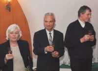 Manželé Hewaničtí na udílení Ceny města Velká Bystřice, 2012