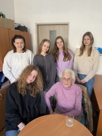 Blanka Matějková with the team from the Stories of Our Neighbours project