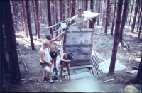 Marek Čmelík během stavby bunkru