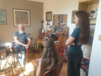 Momentka z natáčení rozhovoru s Markem Čmelíkem, duben 2024