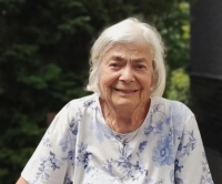 Hana Hewanická při natáčení pro Paměť národa, Velká Bystřice, 2025