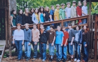 Alena Zdražilová with her class from Waldorf school