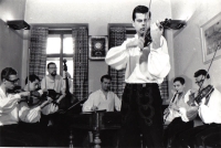 Compulsory military service - playing folk songs in an army military ensemble (1965-1967), Vincenc Kummer at the window