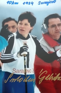 Podepsaná fotografie Gabriely Soukalové, Sarajevo, 1984