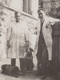 Gertrude Schreckeneder's father Karl Procháska (left) with his brother Rudolf Procháska