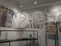 Molten glass by Ladislav Oliva at the exhibition Olives in Glass in Liebieg Palace in August 2025