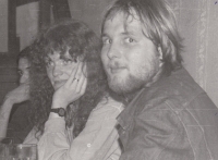 Petr Procházka s manželkou Irenou na Silvestra 1986