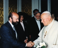 Josef Rendl na audienci u Jana Pavla II., 1997