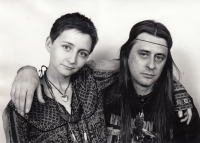 Miroslav Černota a Madla Zimová, natáčení filmu Minulost, Ostrov nad Ohří, rok 1998