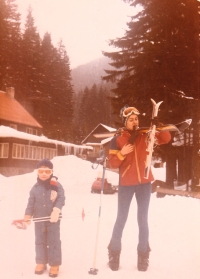 Ivana Koutská se synem Václavem