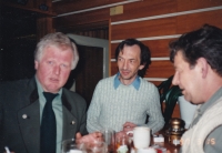 Porada strážců, zleva: Jaromír Gebas, Jiří Zejfard a Libor Zejfard, 1985