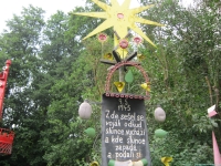 Památný nápis Antonína Lehečky z 9. května roku 1945