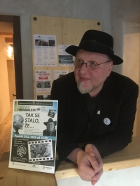 Na projekci filmu Takže se stalo, že..  věnovaný Bohumilu Hrabalovi, Velký mlýn, Praha Libeň 2014. Film byl nominován na České lvy