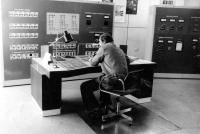 Řídící dispečink dolu Staříč, kterého byl Gotthard Janda autorem