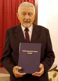 Josef Vlasák při udělení čestného občanství města Znojma, 2015