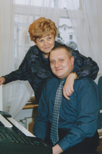 Miloslava Bičíková with her son Vlastimil, who is a successful pianist