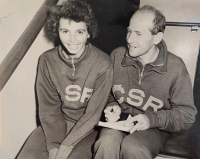 Olga Fikotová and Emil Zátopek, Melbourne, 1956