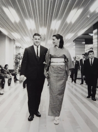 Mr. and Mrs. Connolly in Tokyo during the 1964 Olympics