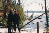 Left Peter Morée with Jan ter Laak, head of the Dutch section of Pax Christi, near Toronto, 1996