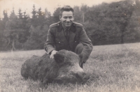 Miroslav Jurníček on the hunt, 1960s-1970s