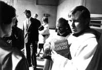 Michael Slavík with parishioners