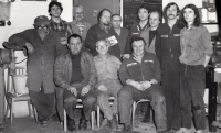 Employees of the Budoucnost department store (1982) - Radomír Kiss standing on the right