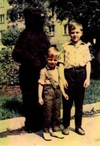 With his younger brother Miroslav, Rýmařov, 1970s