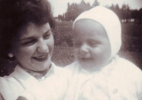 Vladimír Václavek with his mother, Rýmařov, 1960