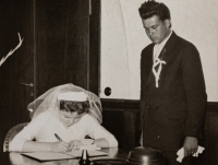 Svatba Marie Mühlbergerové a Jindřicha Mühlbergera, 8. srpna 1959
