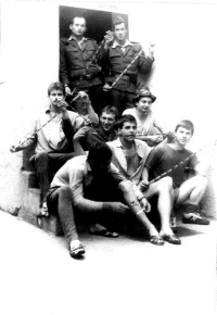 Tape measures that they were tearing up for the countdown to the end of the military service
