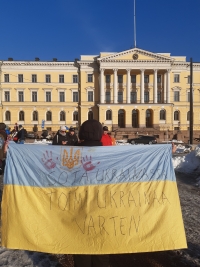 Demonstrace na podporu Ukrajiny, Helsinky, březen 2022