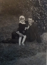 Věra Štemproková with her father
