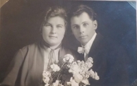 Wedding photo of her parents, Mr. and Mrs. Fiala
