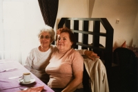 Lizzy with Alena Buchalová in Boskovice, June 1996